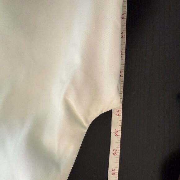 Missguided Women’s Sz 4 Wide Leg Ivory Trousers Dress Pants Pockets Minimalist - Picture 12 of 13